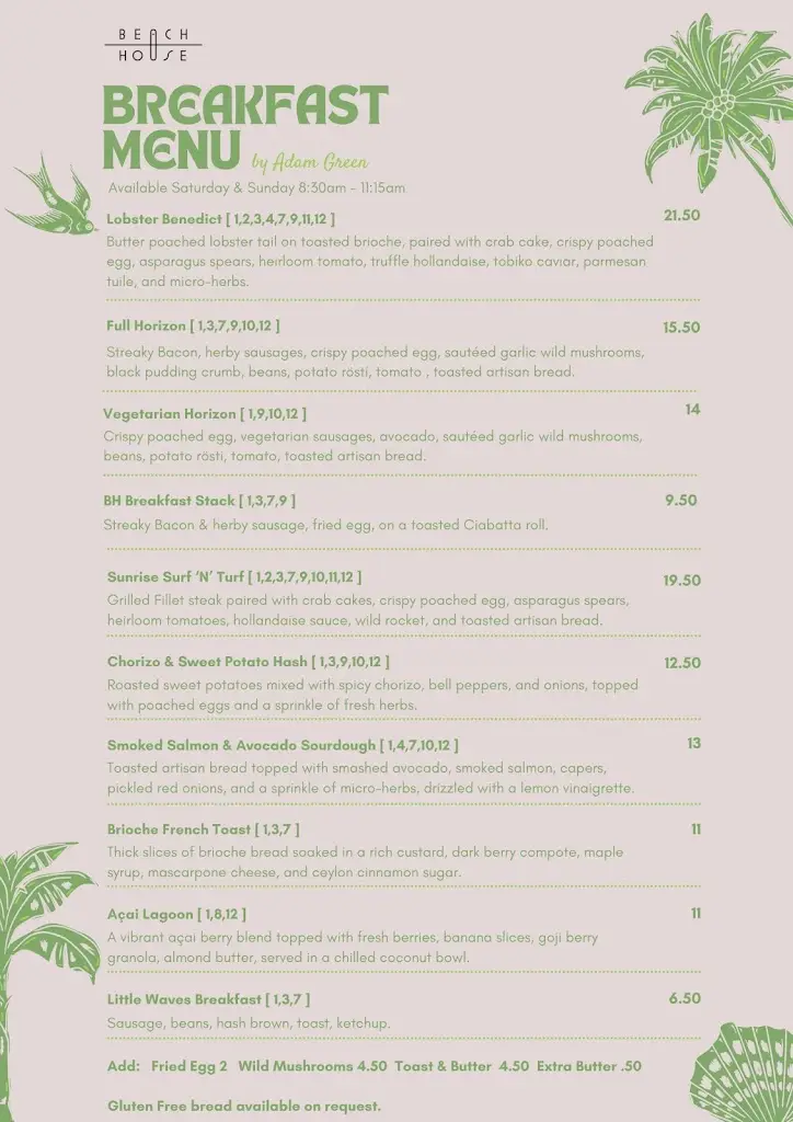 Menu_Beach House Bistro & Bar_Blackpool_image_1