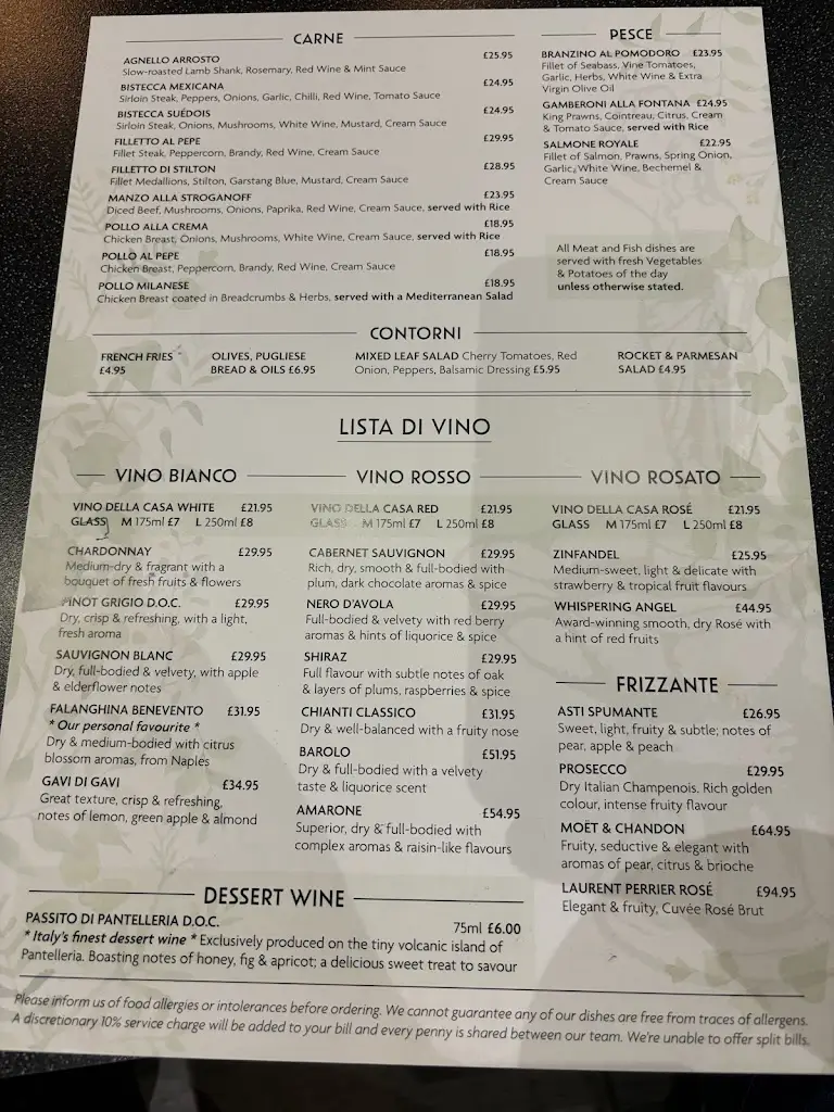 Menu_La Fontana Ristorante Italiano_Blackpool_image_3