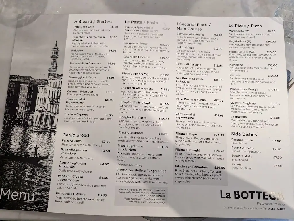 Menu_La Bottega_Blackpool_image_4