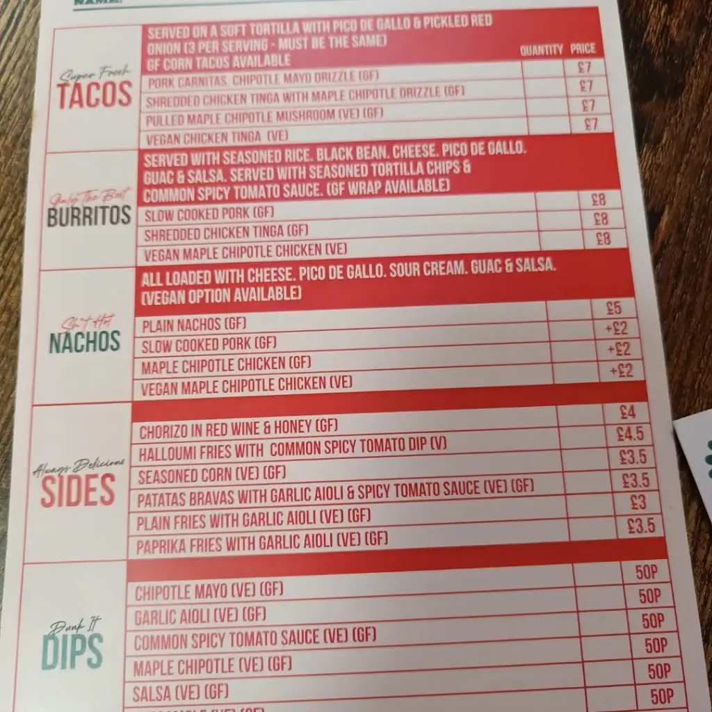 Menu_Common Bar & Kitchen_Blackpool_image_3