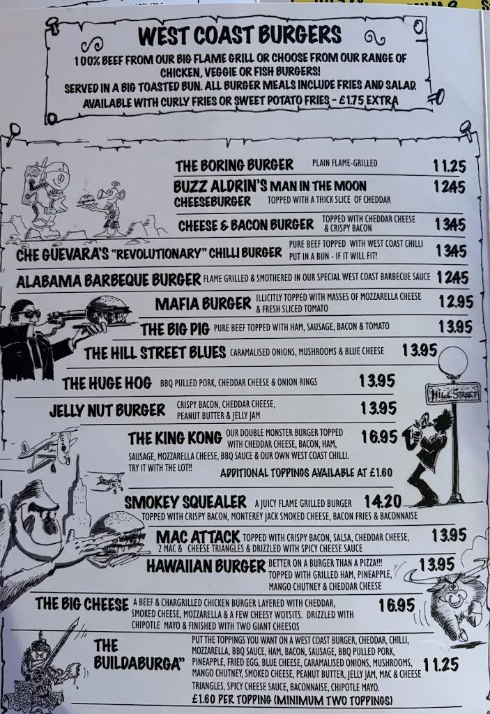 Menu_West Coast Rock Cafe_Blackpool_immagine_2