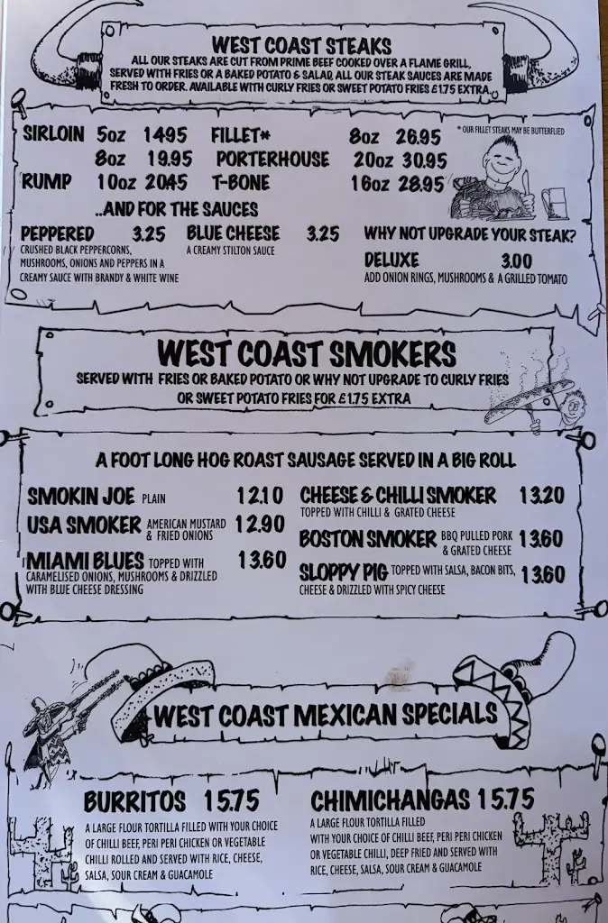 Menu_West Coast Rock Cafe_Blackpool_immagine_3