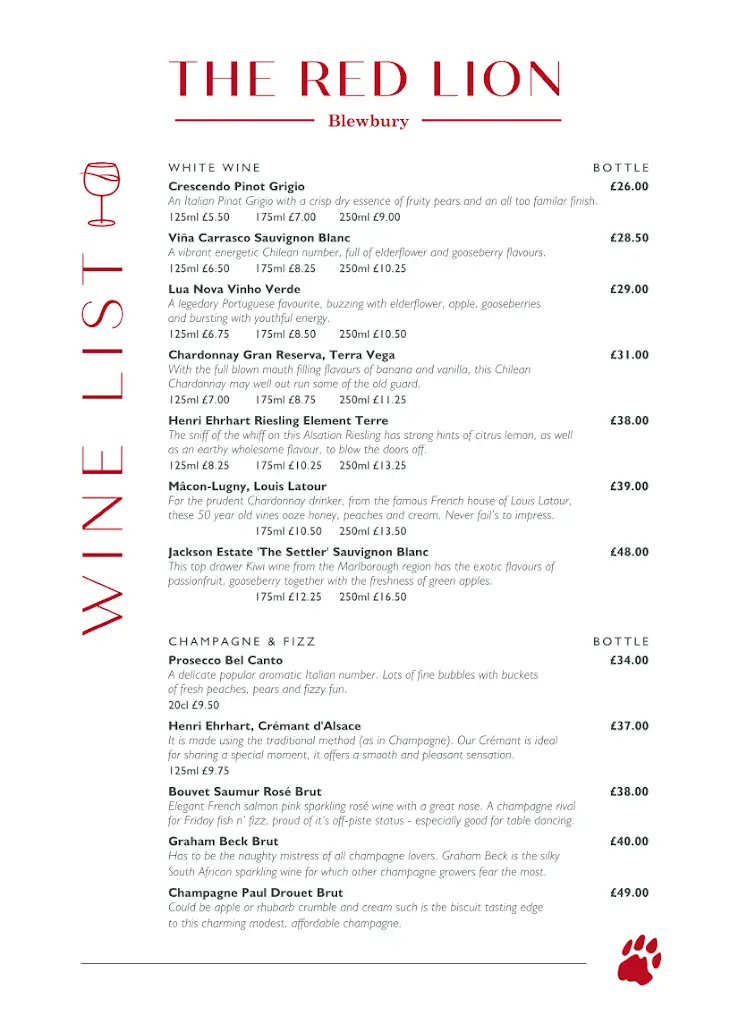 Menu_The Red Lion_Blewbury_image_1