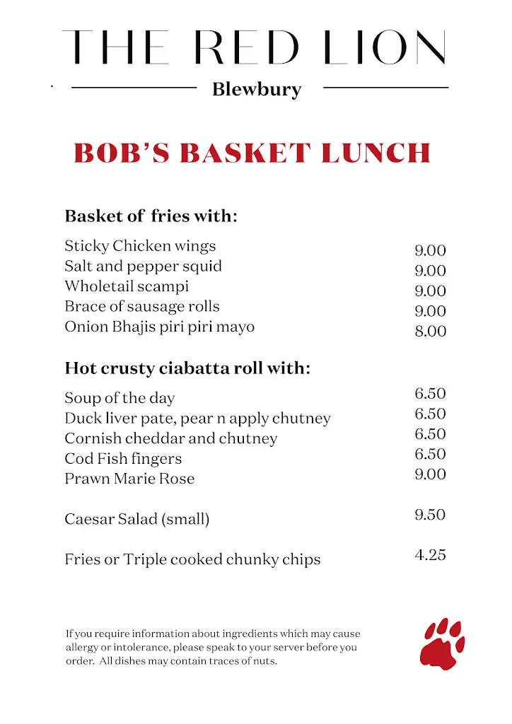 Menu_The Red Lion_Blewbury_image_4