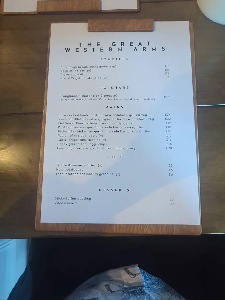 Menu_The Great Western Arms_Blockley_image_1