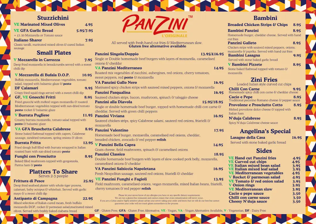 Menu_Panzini Restaurant & Bar_Bletchley_image_1