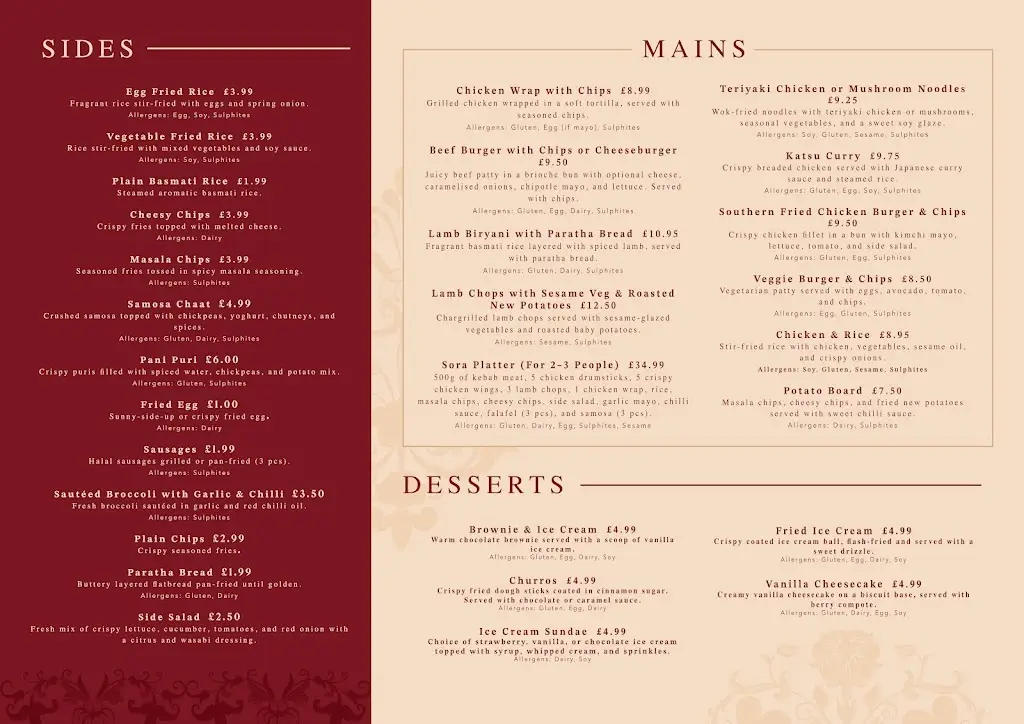 Menu_Sora Lounge_Bletchley_image_1