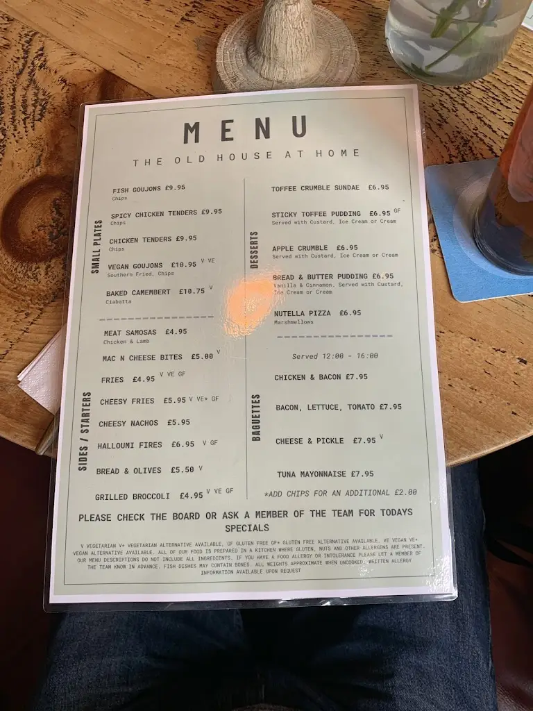 Menu_Old House at Home_Blindley Heath_image_3