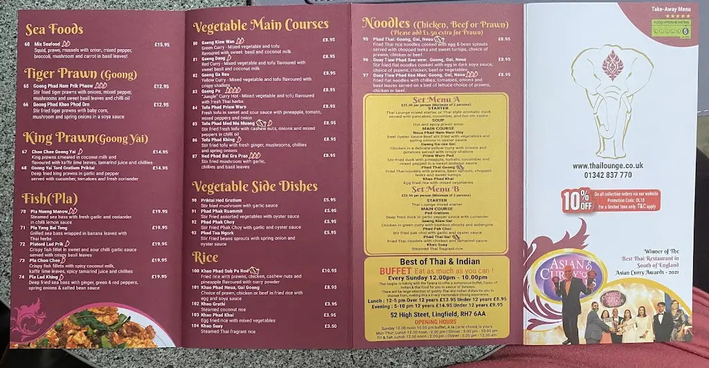 Menu_Thai Lounge_Blindley Heath_image_1