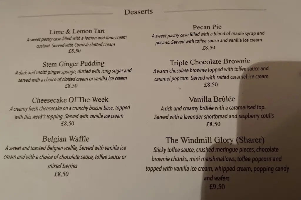 Menu_The Windmill_Bluntisham_image_1