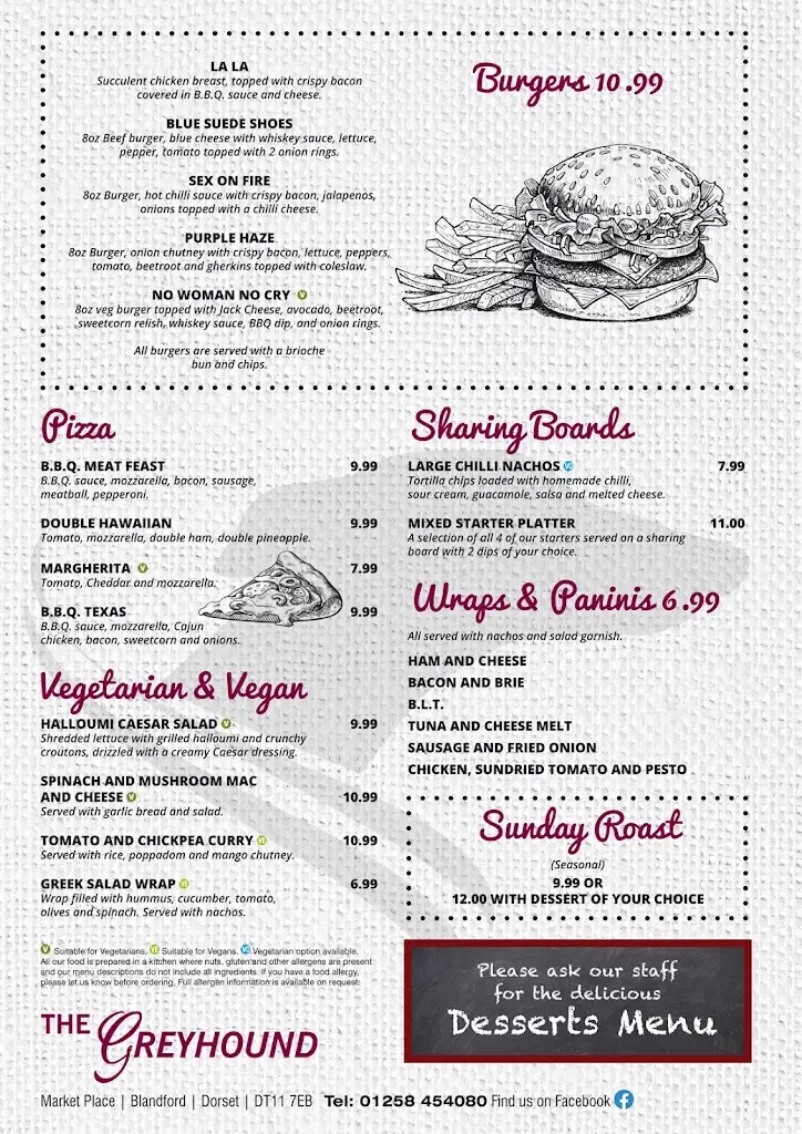 Menu_The Greyhound - Rock Pub_Blandford Forum_image_1