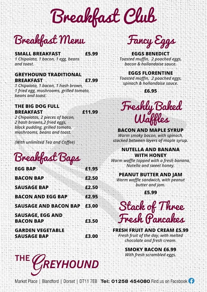 Menu_The Greyhound - Rock Pub_Blandford Forum_image_2
