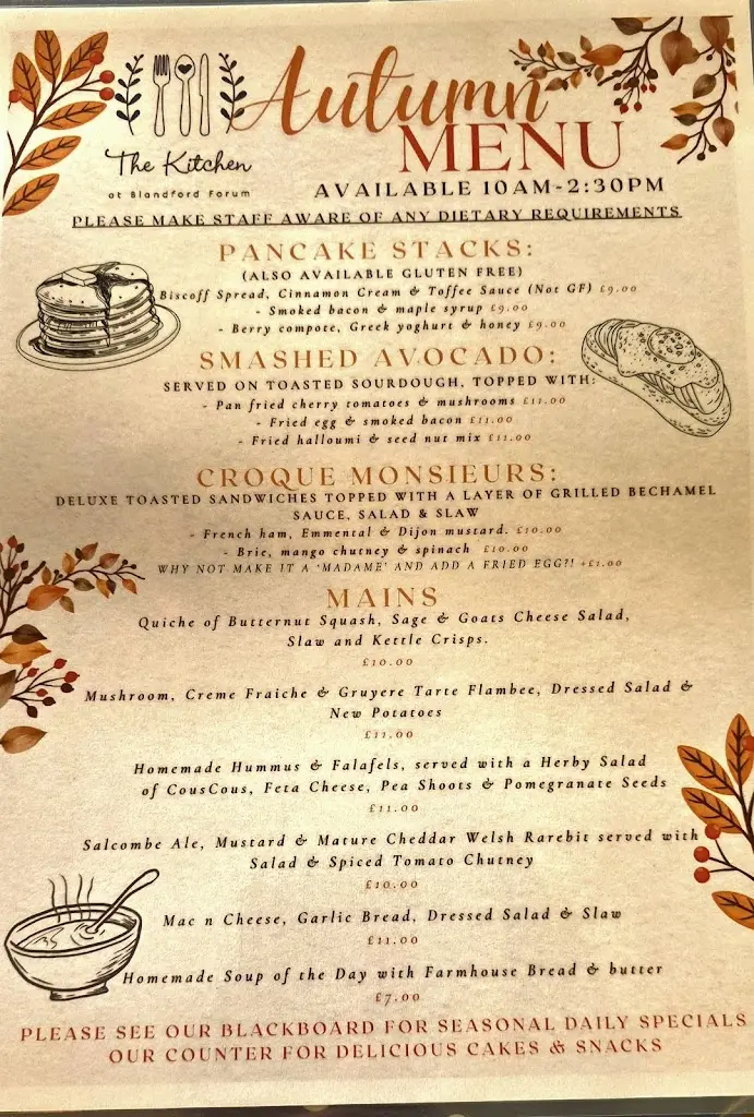 Menu_The Kitchen at Blandford_Blandford Forum_immagine_1