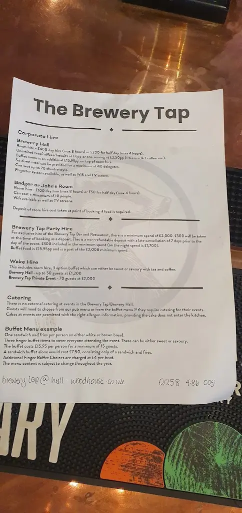 Menu_The Brewery Tap_Blandford Forum_image_4