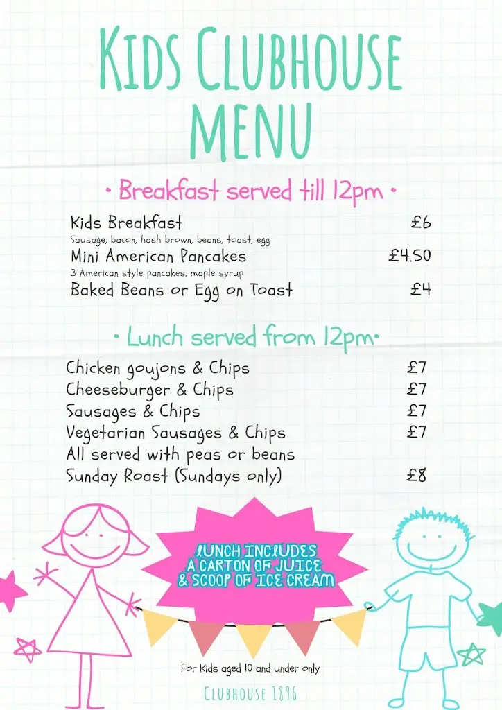 Menu_Clubhouse 1896_Blandford Forum_image_1