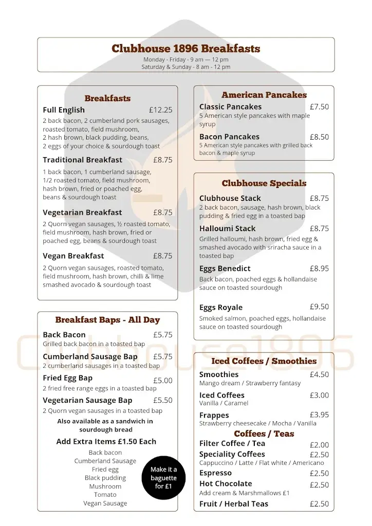 Menu_Clubhouse 1896_Blandford Forum_image_4