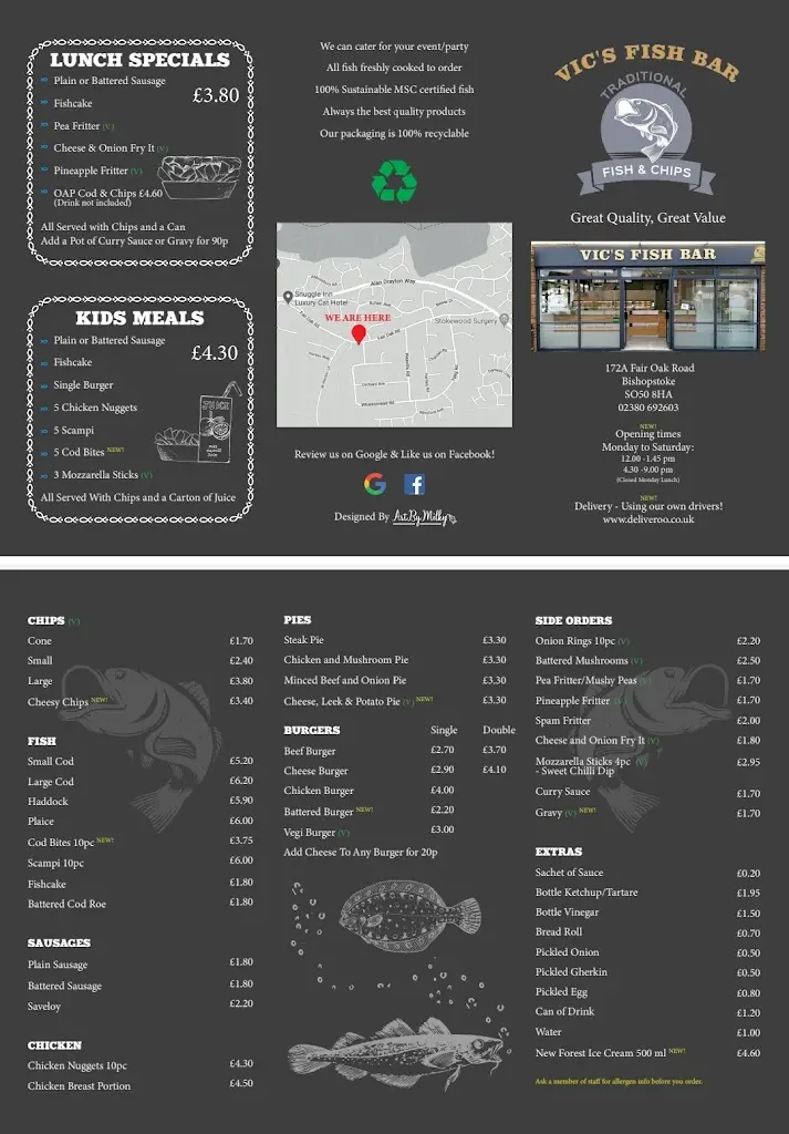 Menu_Vic’s Fish Bar_Bishopstoke_image_1