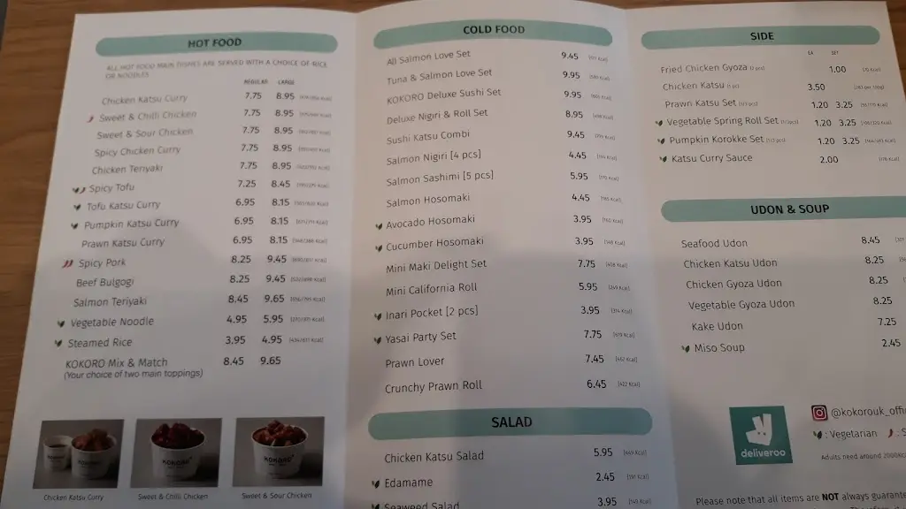 Menu_Kokoro Eastleigh_Bishopstoke_image_1