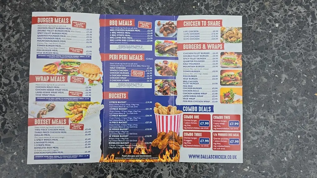 Menü_Dallas Chicken & Pizza - Eastleigh_Bishopstoke_Bild_1