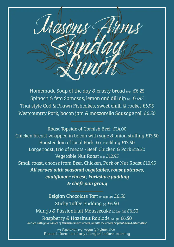 Menu_Masons Arms Bodmin_Bodmin_image_1