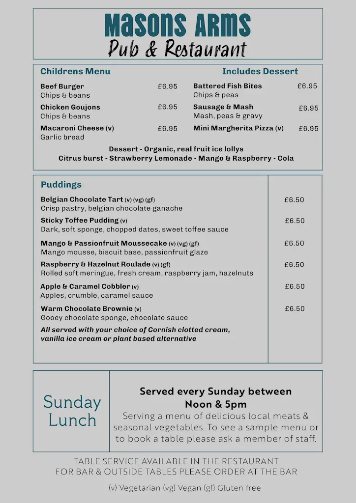 Menu_Masons Arms Bodmin_Bodmin_image_2