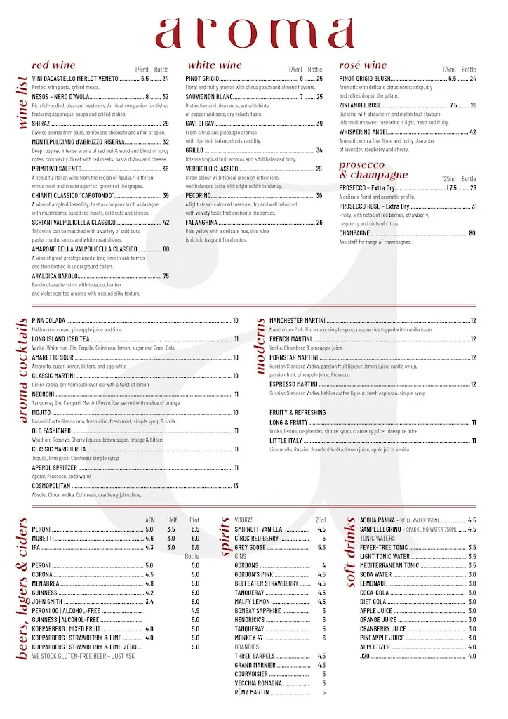 Menu_Aroma Bar and Ristorante - Bollington_Bollington_image_2