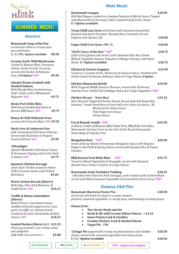 Menu_Fox & Hounds_Blidworth_image_1