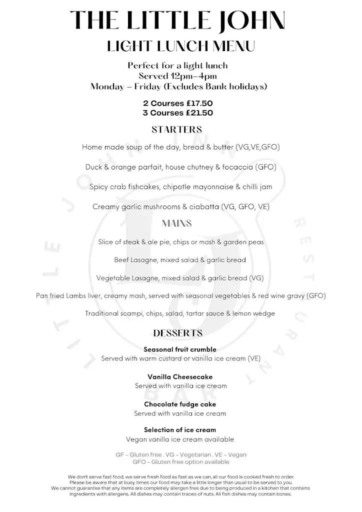 Menu_Little John Inn_Blidworth_image_2