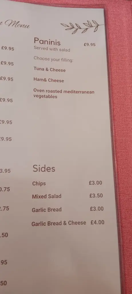 Menu_Aya's wine and dine_Bolton upon Dearne_image_1