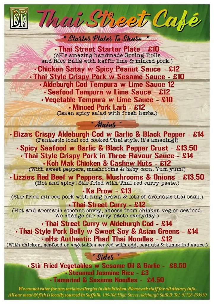 Menu_Elizas at DP's Bar_Aldeburgh_image_1