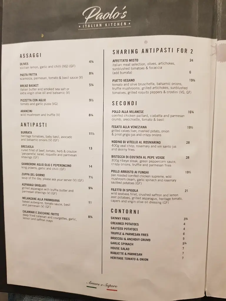 Menu_Paolo's Italian Kitchen_Borehamwood_image_3
