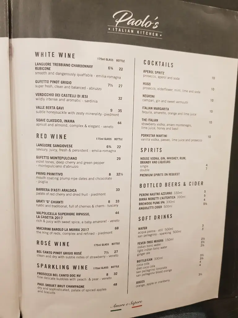 Menu_Paolo's Italian Kitchen_Borehamwood_image_4