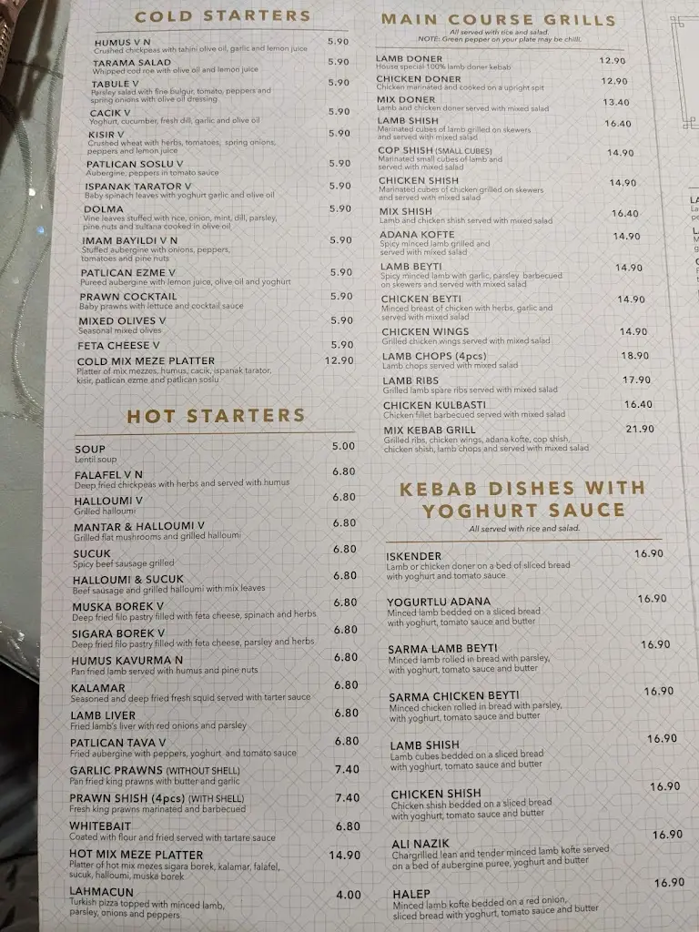 Menu_The Arch Restaurant_Borehamwood_immagine_4