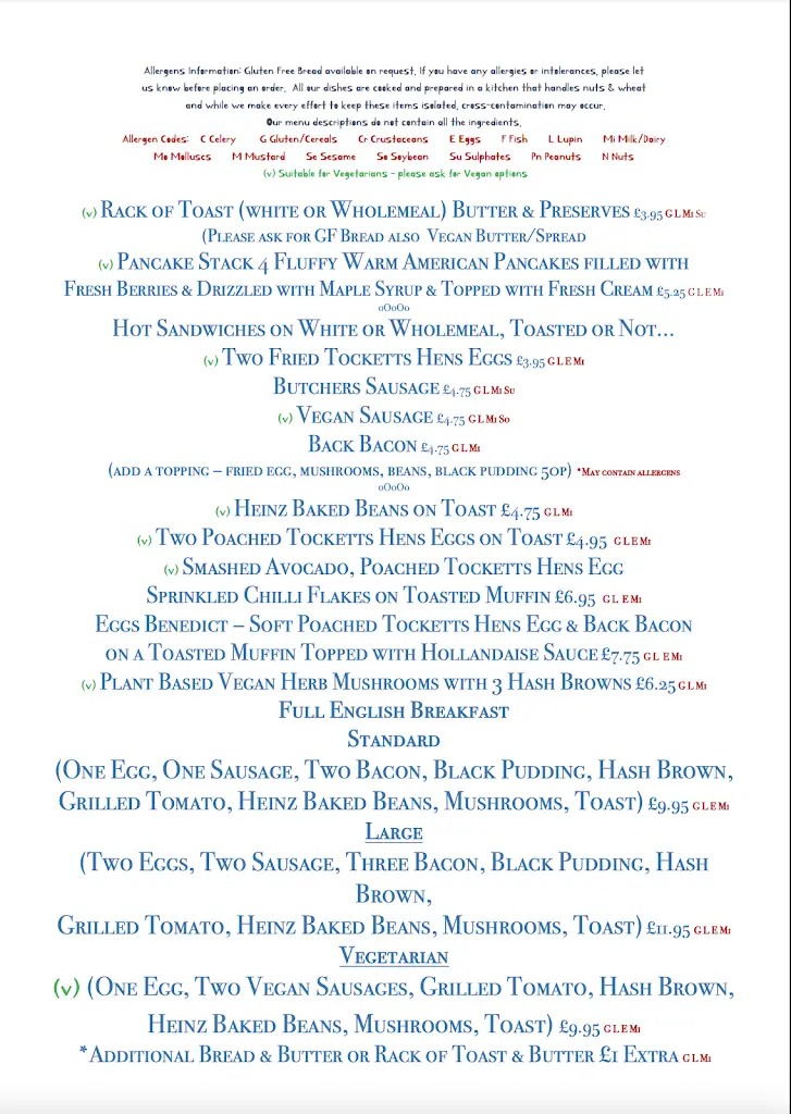 Menu_Tocketts Mill Country Park and Restaurant_Boosbeck_image_1