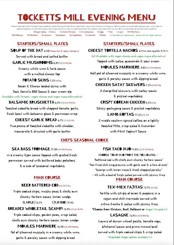 Menu_Tocketts Mill Country Park and Restaurant_Boosbeck_image_2