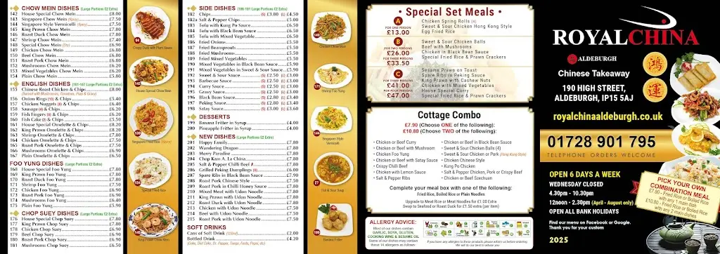 Menü_Royal China Chinese Aldeburgh_Aldeburgh_Bild_2