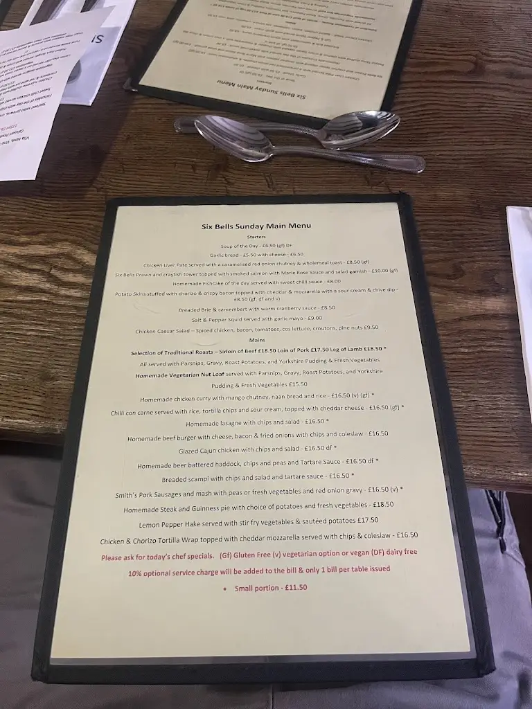 Menu_Six Bells_Boreham_immagine_1