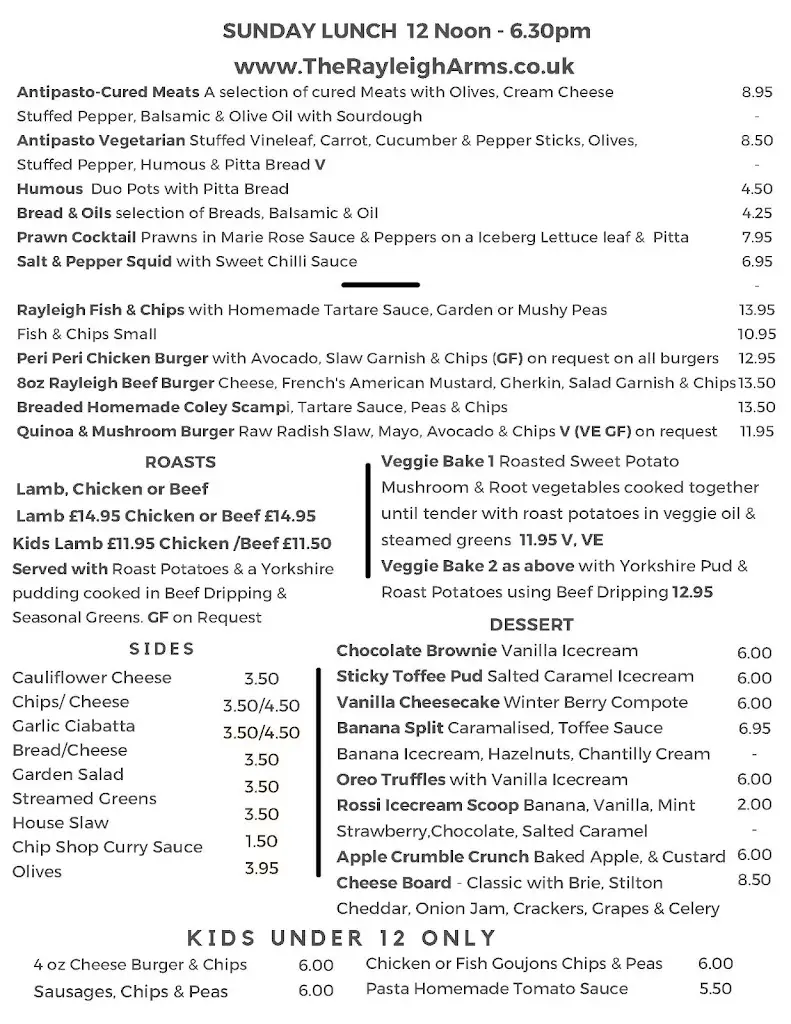 Menu_The Rayleigh Arms_Boreham_image_3