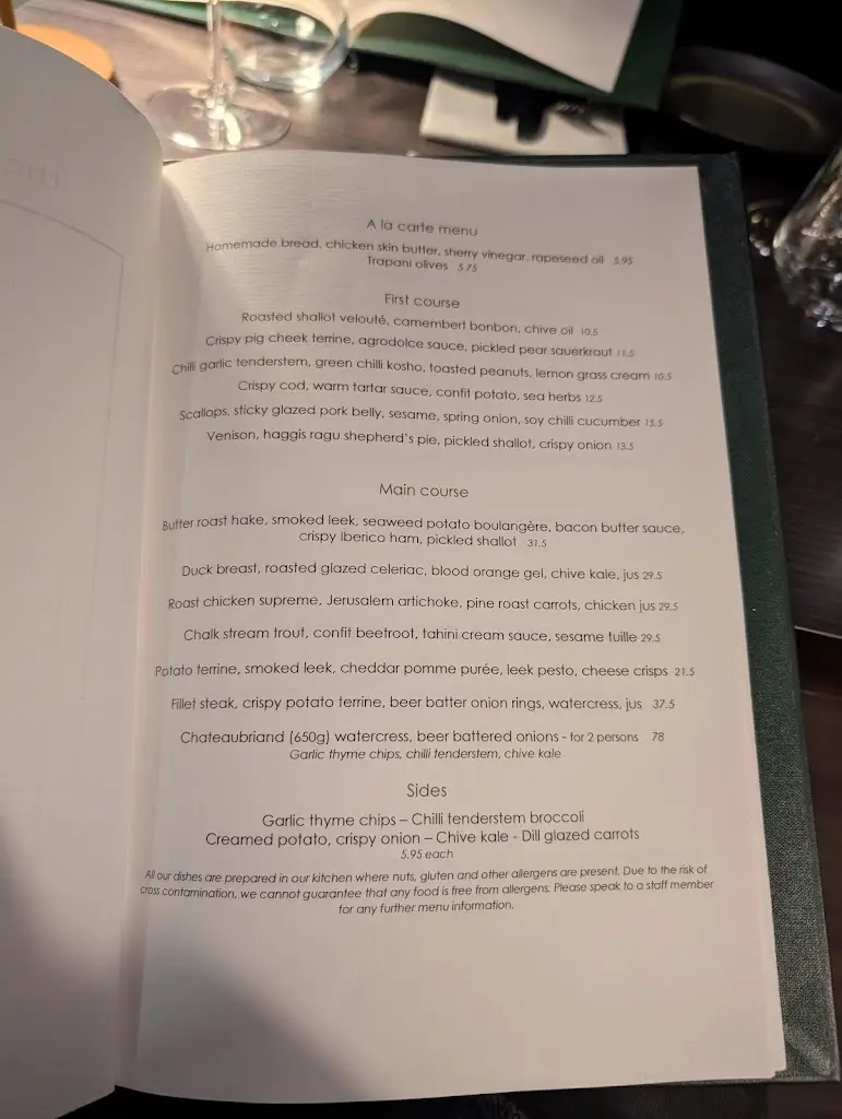 Menu_The New London_Boreham_image_2