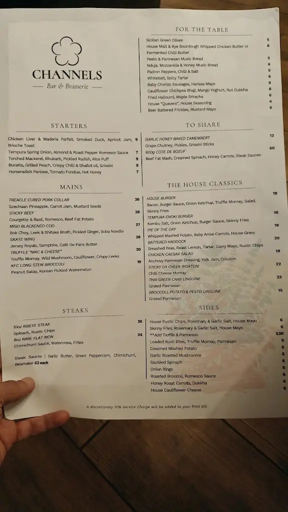 Menu_Channels Bar & Brasserie_Boreham_image_1