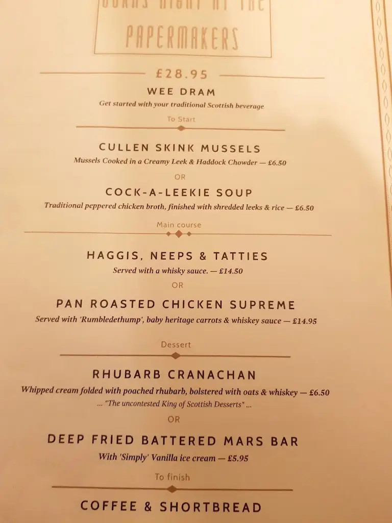 Menu_Papermakers Arms_Borough Green_image_1