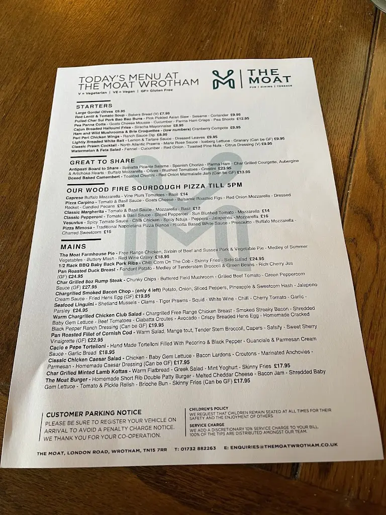 Menu_The Moat_Borough Green_imagen_1