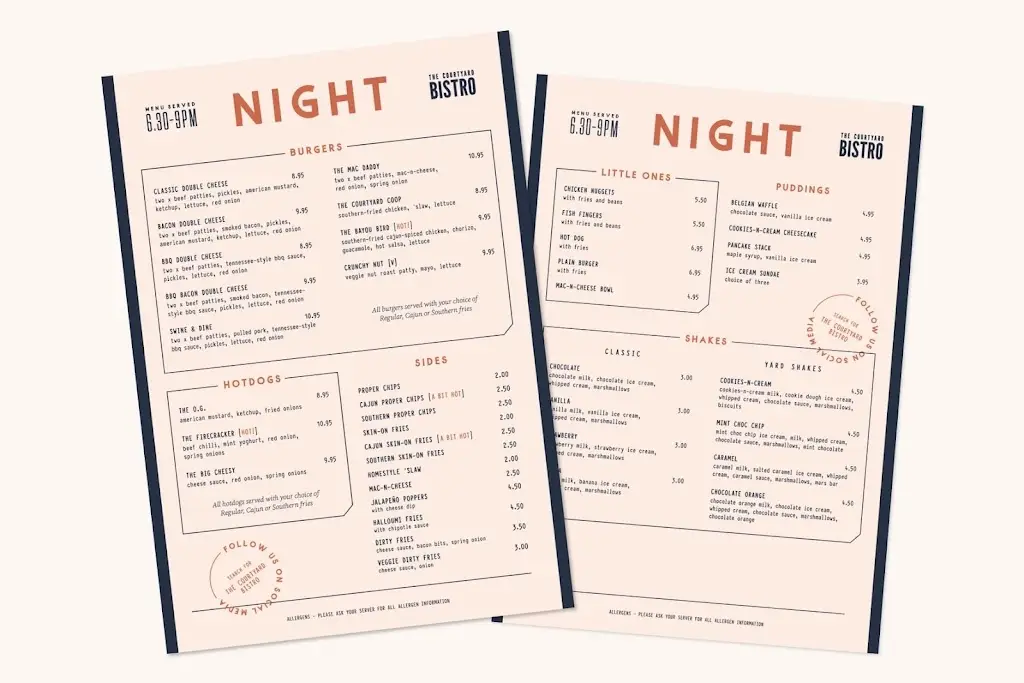 Menu_The Courtyard Bistro_Bolsover_image_1