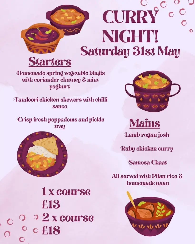 Menu_The Pump_Bolsover_image_1