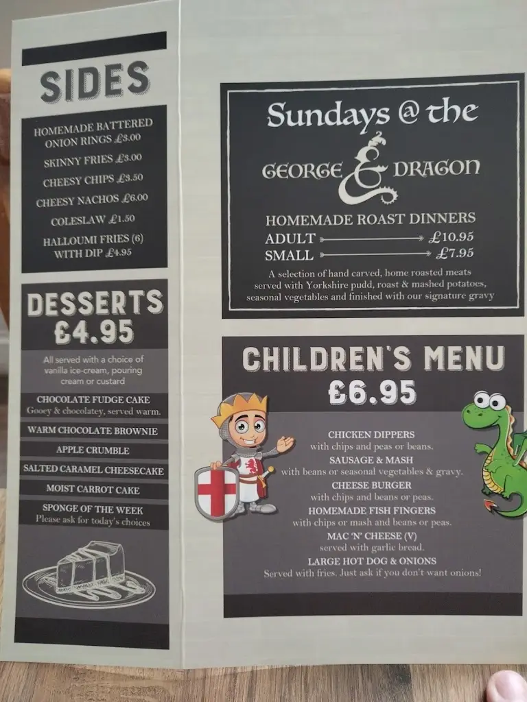 Menu_George & Dragon_Aldbrough_immagine_1