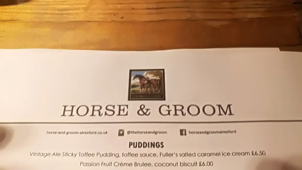 Menu_The Horse & Groom, Alresford_Alresford_image_4