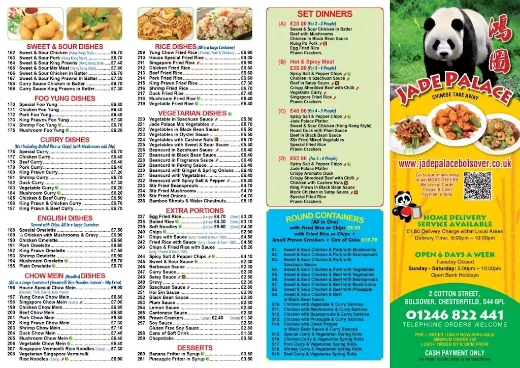Menü_Jade Palace_Bolsover_Bild_1