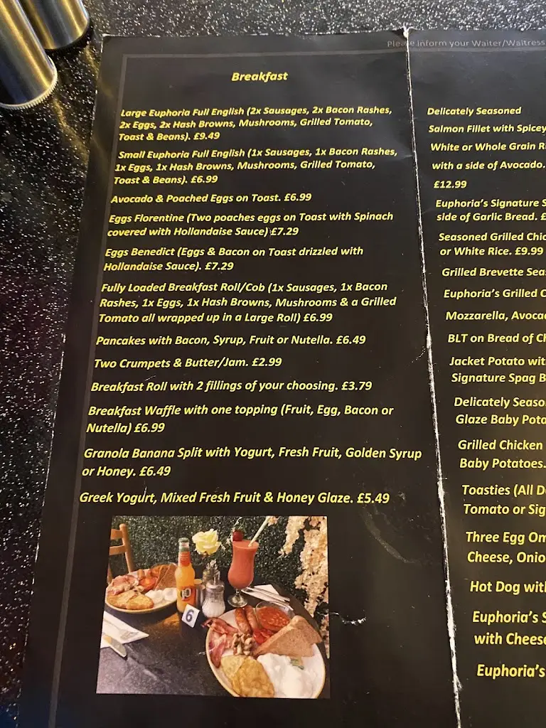 Menu_Euphoria Bistro_Bolsover_image_1