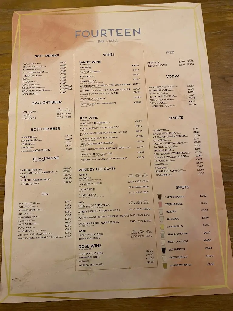 Menu_14 Bar & Grill_Bootle_image_1