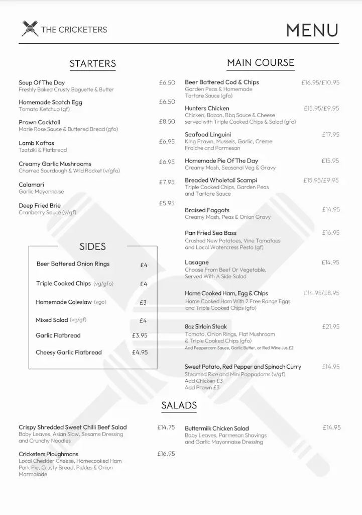 Menu_The Cricketers Inn_Alresford_image_1